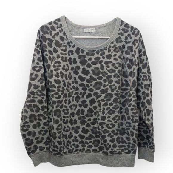 Grayson Threads Grey Animal Print Sweatshirt Medium - Picture 1 of 6
